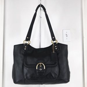Coach LG Soho Black Leather Campbell Shoulder Bag